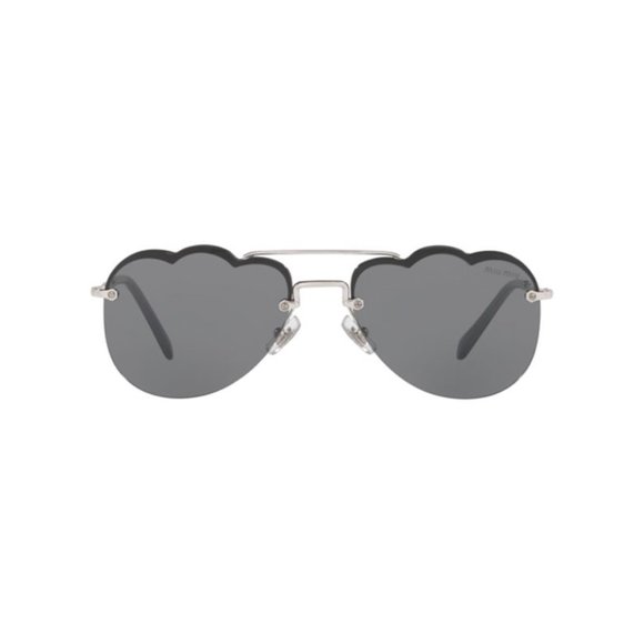 MIU MIU Mirrored Sunglasses MU56US 1BC175 CLOUD - Picture 2 of 4